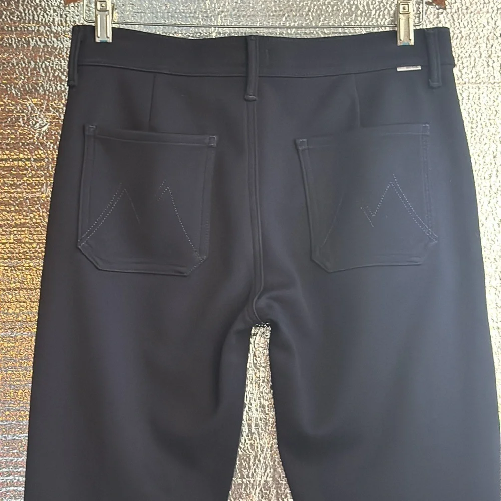 Mother Pants Womens Navy Blue French Kissing Pleated Trainer Jogger Zip. 28 - Picture 4 of 9